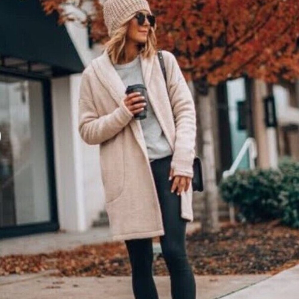 Lululemon Sincerely Sherpa Teddy Jacket CASHEW Small